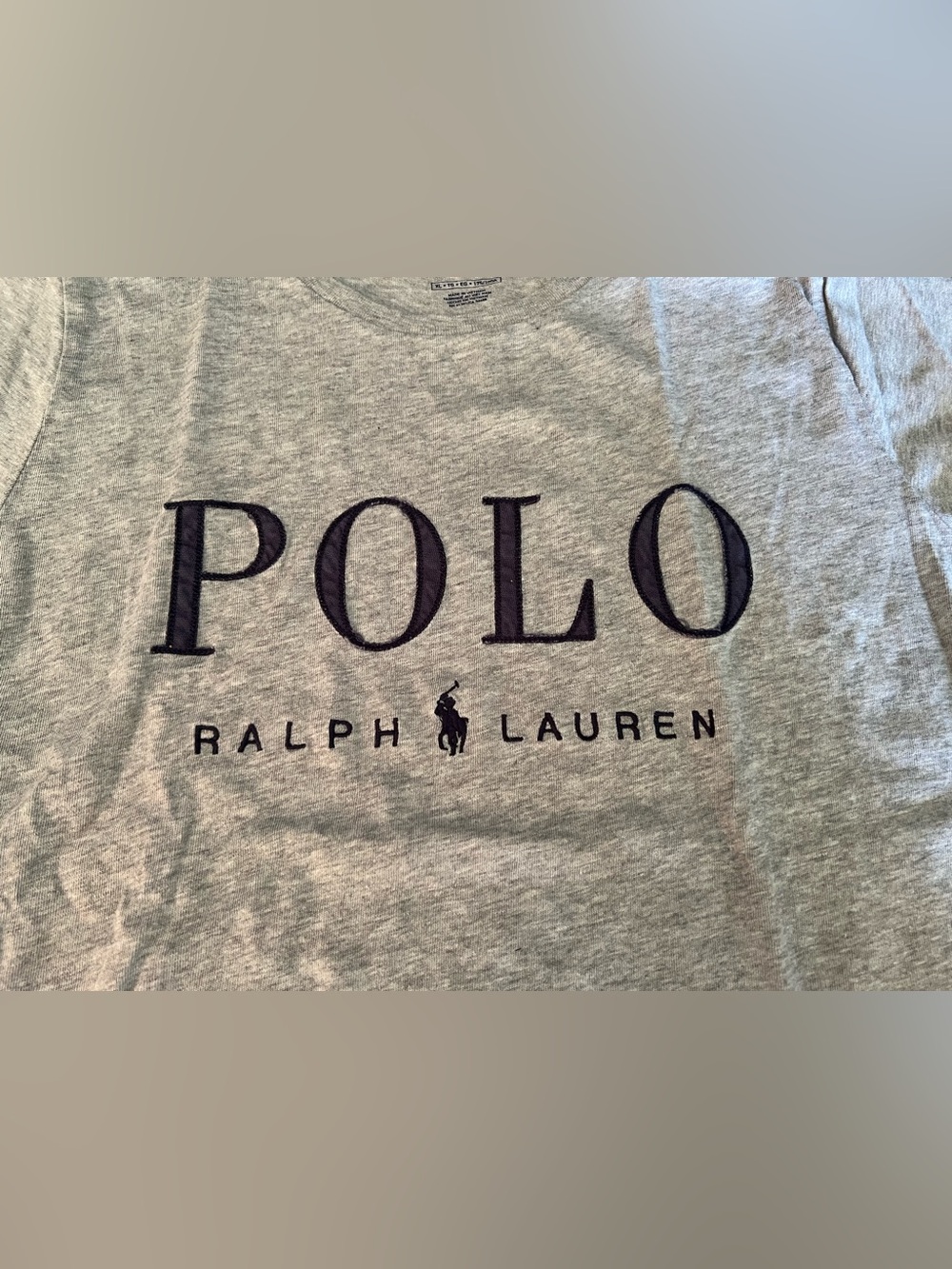 Women’s Polo by Ralph Lauren Light Gray Logo Tee XL - Picture 2 of 4